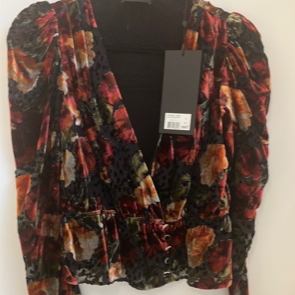 THE KOOPLES Floral Velvet Blouse - Picture 3 of 5